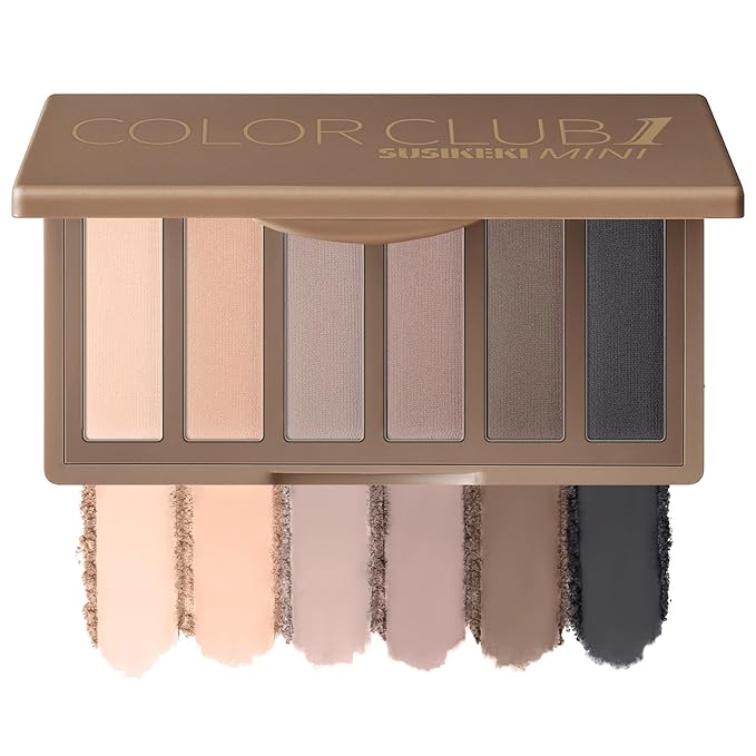 6 Colors Mini Naked Eyeshadow Makeup Palette Neutral Nude Smoky Eye Shadow Taupe & Brown Matte Make Up Pallet with Mirror Highly Pigmented Long Lasting Waterproof Travel Size Gift Kit 01