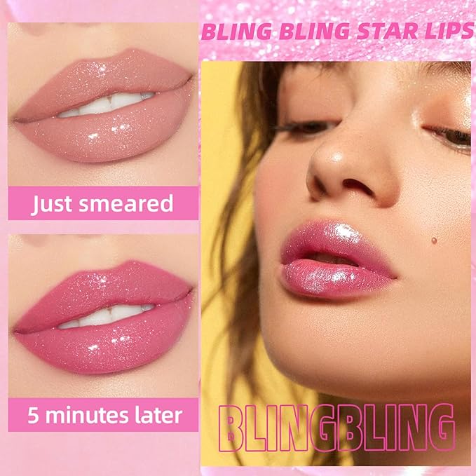 2 PCS Magic Color Changing Lip Oil V2, Boss Up Color Changing Lip Oil, Big Brush Head Hydrating Plumping Lip Oil Tinted, Long Lasting Nourishing Non-sticky Lip Glow Oil for Lip Care