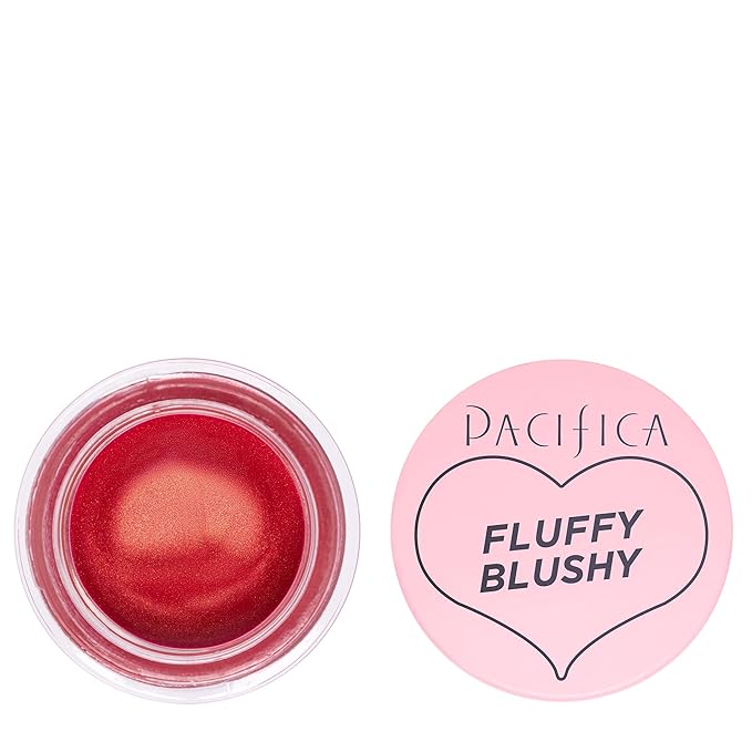 Pacifica Fluffy Blushy Cream Blush – Face Makeup - Bloom Bright Fuchsia Air-Whipped Cheek & Lip Color, Bold Buildable Pigment, Lightweight, Buildable, Dewy Finish, Vegan Collagen Infused Clean Beauty