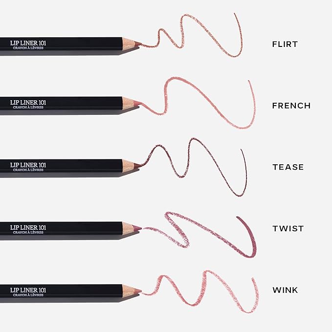 Saie Lip Liner 101 - Lip Pencil Made with a Creamy, Soft Matte Formula for a Naturally Framed or Fully Filled Look - Supercharged with Shea Butter & Jojoba Oil - Flirt (.05 oz)