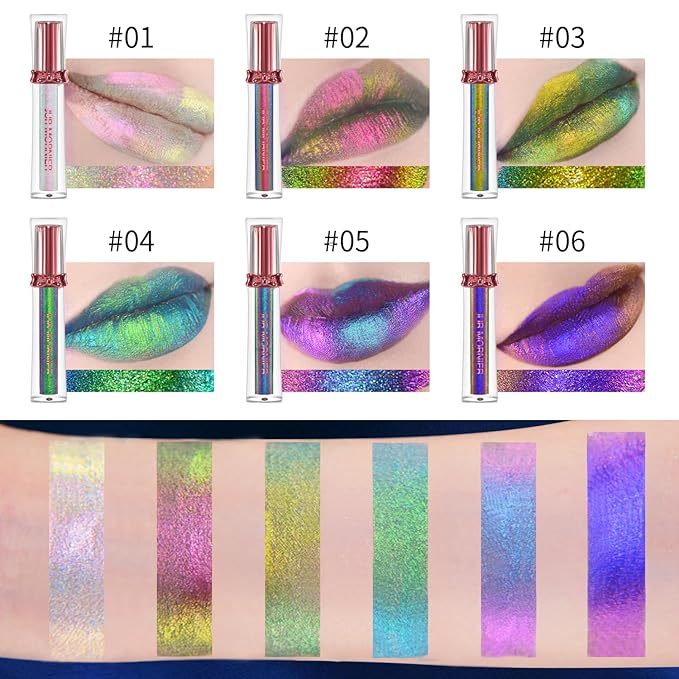 Super Stay Lip Gloss,Multichrome Colorstay Overtime Lipcolor,Highly Pigmented Instant Glitter Liquid Lip Makeup,0.12 Fl Oz (03, 3.5ml)