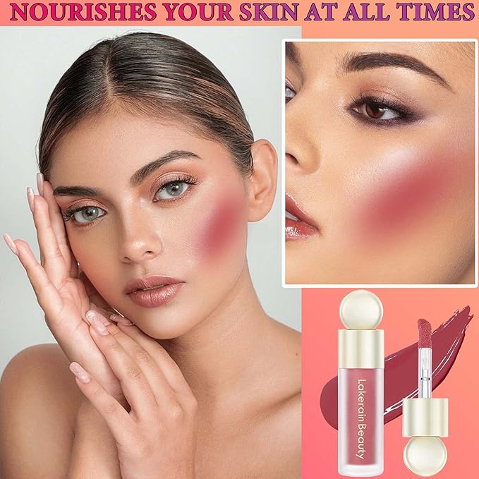 Matte Soft Liquid Blush,Waterproof Long Lasting Moisturizing Velvet Blushes Makeup(#05)