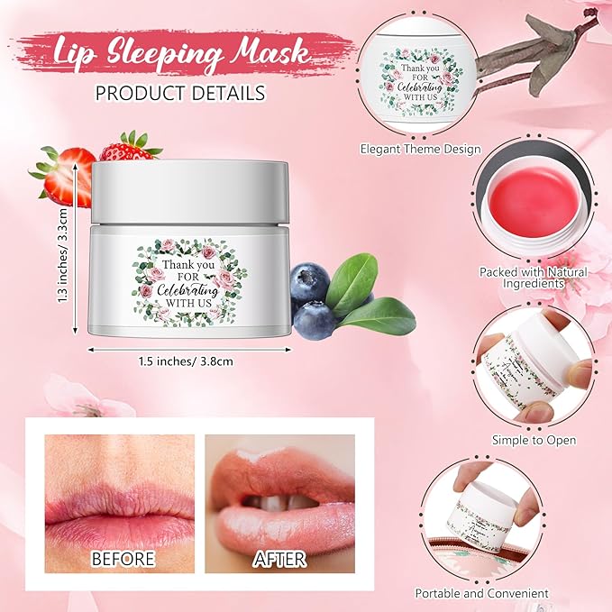 12 Pcs Thank You Lip Sleeping