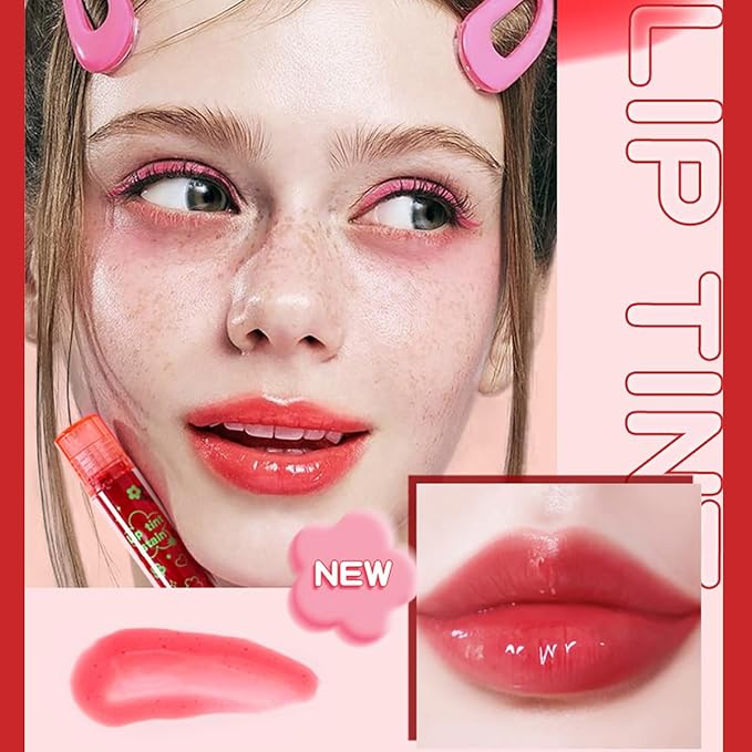 4 Pcs Roll-on Lip Gloss Set, Clear Lip Gloss Glaze Water Light Formula, Plumping Lip Oil, Long Lasting Hydrating & Moisturizing Lip Gloss (Set A, 0.16 Oz/Pcs)