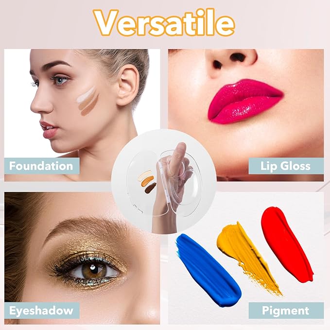 Acrylic Cosmetic Makeup Palette,2 in 1 Makeup Mixing