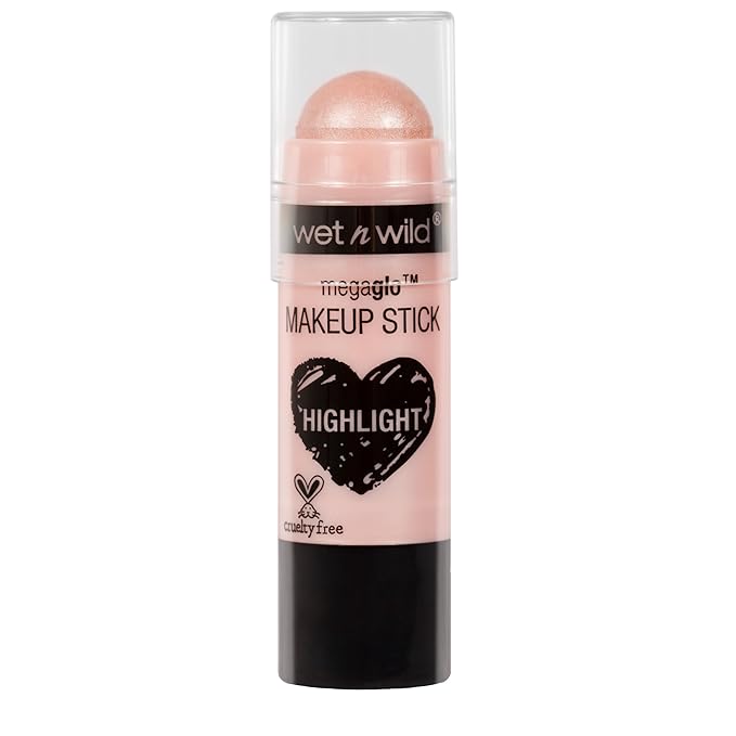 wet n wild MegaGlo Makeup Stick, Buildable Color, Versatile Use, Cruelty-Free & Vegan - When the Nude Strikes