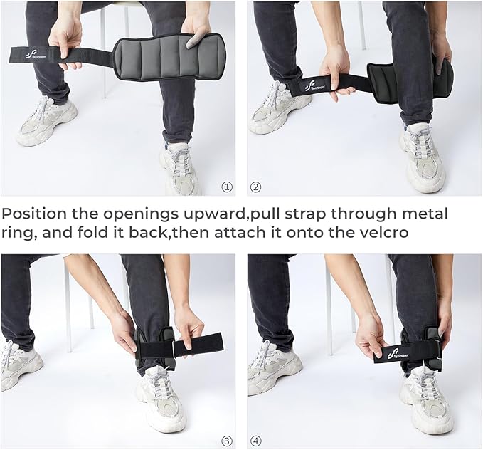 Sportneer Adjustable Ankle Weights for Women and Men 1 Pair 2 3 3 4 4 6 6 7 7 LBS