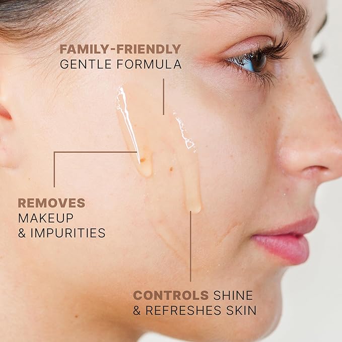 Beauty by Earth Clean Face Wash - USA Made with Organic & Natural Ingredients, Non-Toxic Facial Cleanser