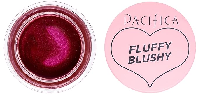 Pacifica Fluffy Blushy Cream Blush – Pink Haze Soft Coral Pink - Face Makeup - Whipped Blendable Blush for Cheeks Dark Pink Hydrating Blusher w/Vegan Collagen Light Airy Texture Sheer Buildable Color