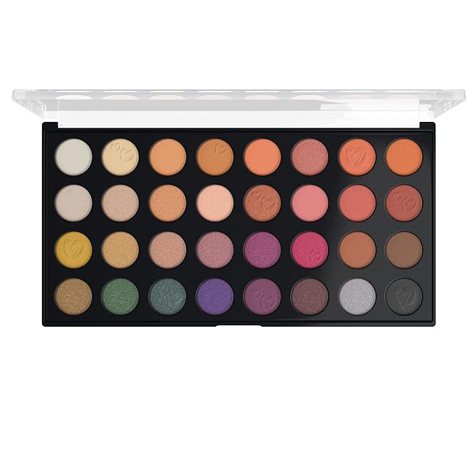 wet n wild Artistry Eyeshadow Makeup 32 Pan Palette, Highly-Pigmented Matte, Shimmer, Metallic Finishes, Long Lasting Builadble & Blendable Formula Cruelty Free & Vegan - Wild Heart