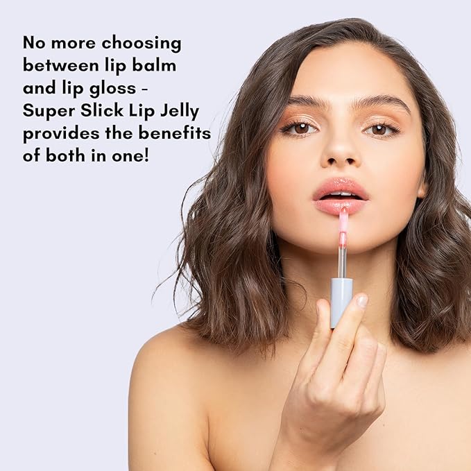 Clover Super Slick Lip Gloss | Non Sticky Lip Jelly, Moisturizing And Hydrating Pigmented Lip Gloss | Cruelty-Free & Vegan Lip Makeup | Shade - Go To