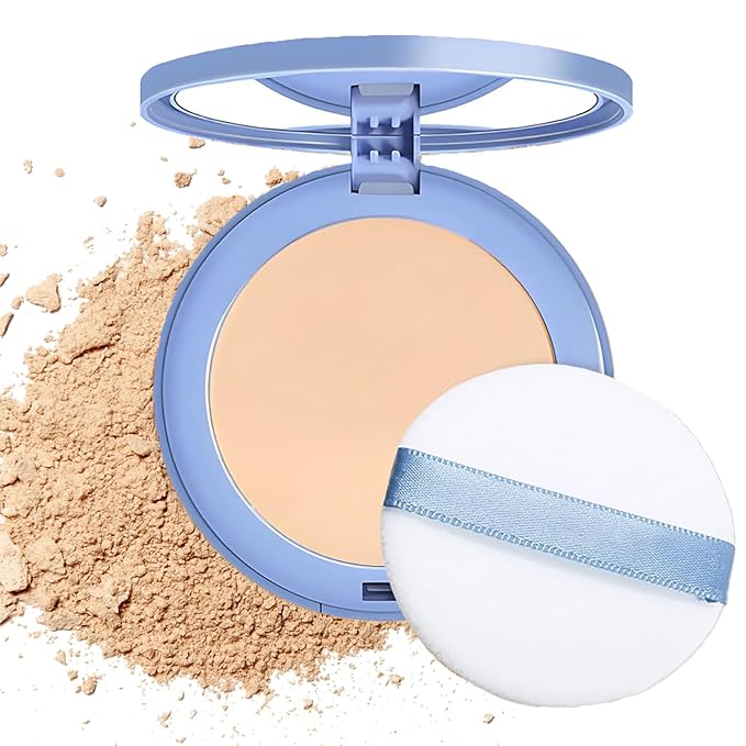 Oil Control Face Pressed Powder,Matte Smooth Flawless Finishing Foundation,0.(NATURAL BEIGE) 35 Oz