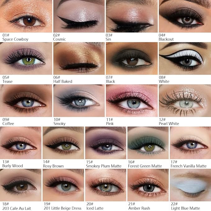 Kaely Pressed Single Eyeshadow Makeup, Smoky Gray Matte Highly Pigmented Monochrome Eye Shadow Palette, Waterproof Neutral Powde Mini Eyeshadow, sombras para ojos, Lightweight Blendable, 10