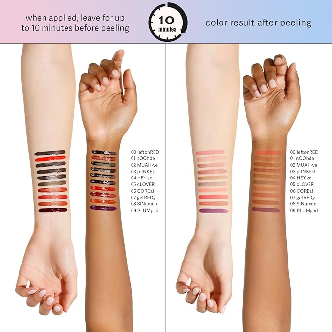 Sacheu Lip Liner Stay-N Peel Off Lip Stain — Long Lasting Matte Lip Tattoo Transfer Proof Lipstain Infused with Hyaluronic Acid & Vitamin E for All Skin Types — Vegan & Cruelty-Free, P-inked