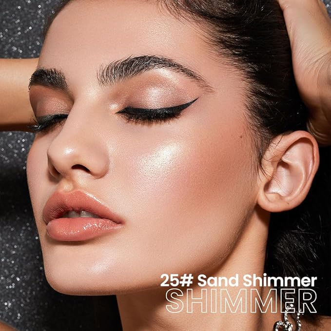 evpct Sand Shimmer Cream Eye Shadow Brightener Sticks Set for Eyes, Sand Matte Pencil Eye shadow Applicator Stick Pen Palette Makeup Waterproof sombras en crema para ojos 25#