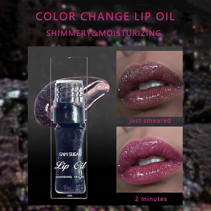 Bossup Color Changing Lip Oil,Magic Color Changing Lip