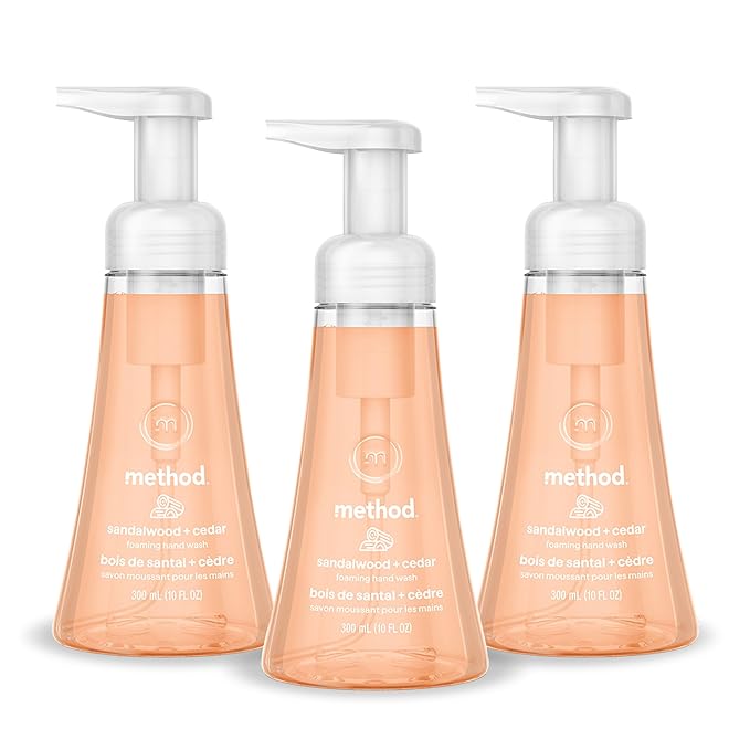 Method Foaming Hand Wash, Sandalwood + Cedar, 10 fl oz, 3 pack