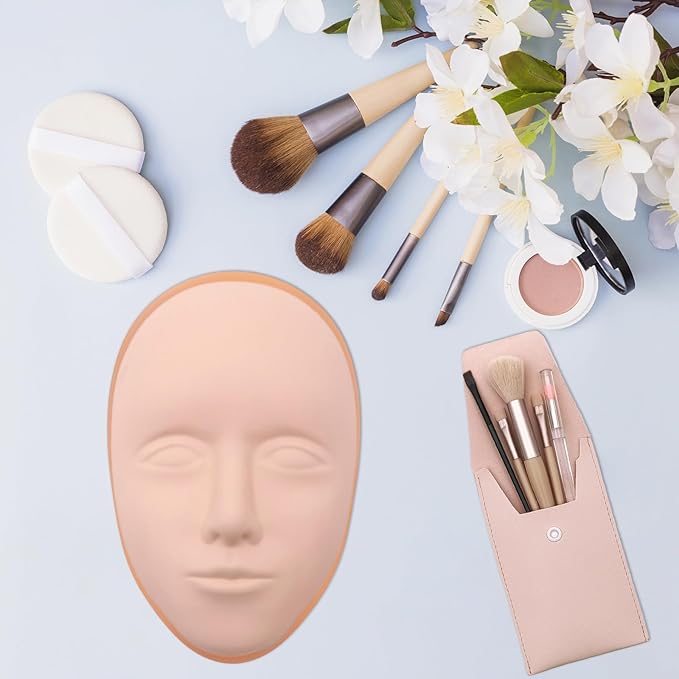 Silicone Makeup Practice Face, 8 Makeup