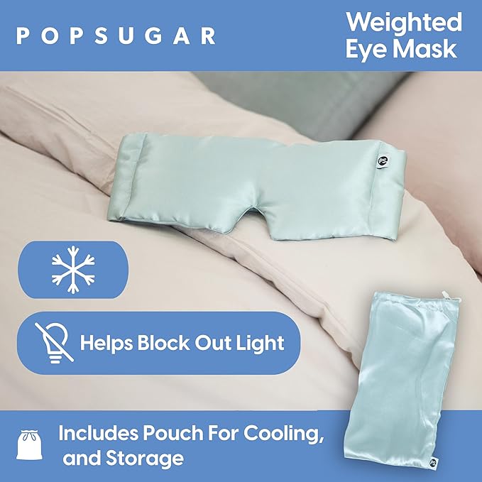 Popsugar weighted sleep eye mask,