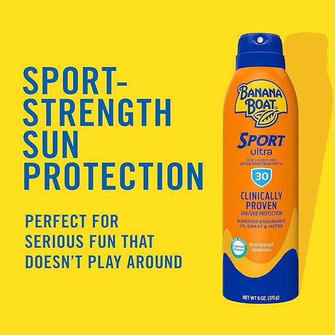 Banana Boat Sport Ultra SPF 30 Sunscreen Spray, 1.8oz | Travel Size Sunscreen SPF 30, Banana Boat Sunscreen Spray SPF 30, Spray On Sunscreen, Mini Sunscreen, 1.8oz, (Pack of 24)