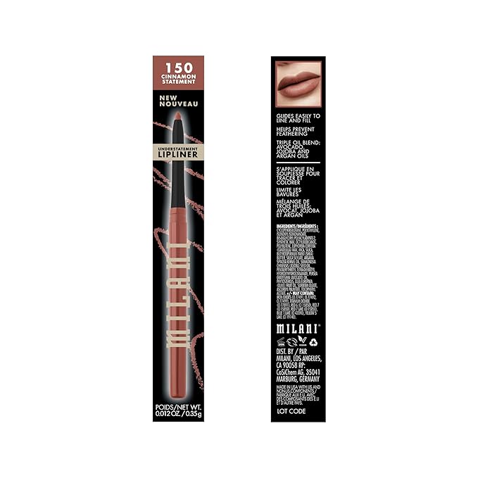 Milani Understatement Lipliner Pencil - Highly Pigmented Retractable Soft Lip Liner Pencil, Easy to Use Lip Makeup
