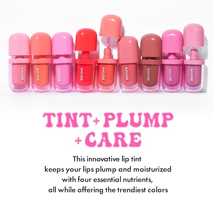Amuse SEOUL BEBE TINT - 08 GRAPE BEBE | 24-hour Long-lasting Lip Stain, Plumping, Hydrating, Moisturizing, No Peel Off, Lip Care, Treatment, Non Sticky, Korean Lip Tint for Dry Lips