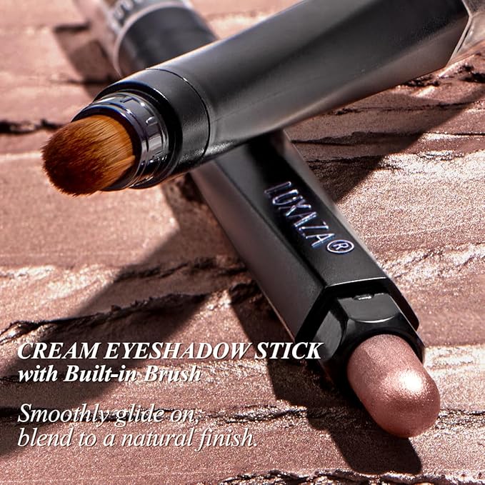 Neutral Eyeshadow Stick Makeup Set, Metallic Shimmer Matte Cream Eye Shadow Eyeliner Brightener Pencil Crayon - Classic 6PCS A004