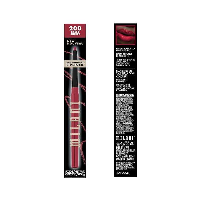Milani Understatement Lipliner Pencil - Highly Pigmented Retractable Soft Lip Liner Pencil, Easy to Use Lip Makeup