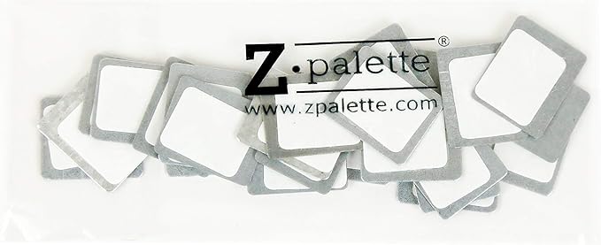 Square Metal Stickers 26mm 30-Pack for Non-Magnetized Makeup