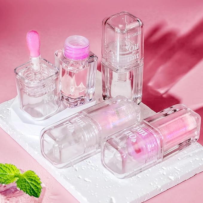 Plumping Lip Oil Tint,Moisturizing Transparent Color Changing Lip Plumping