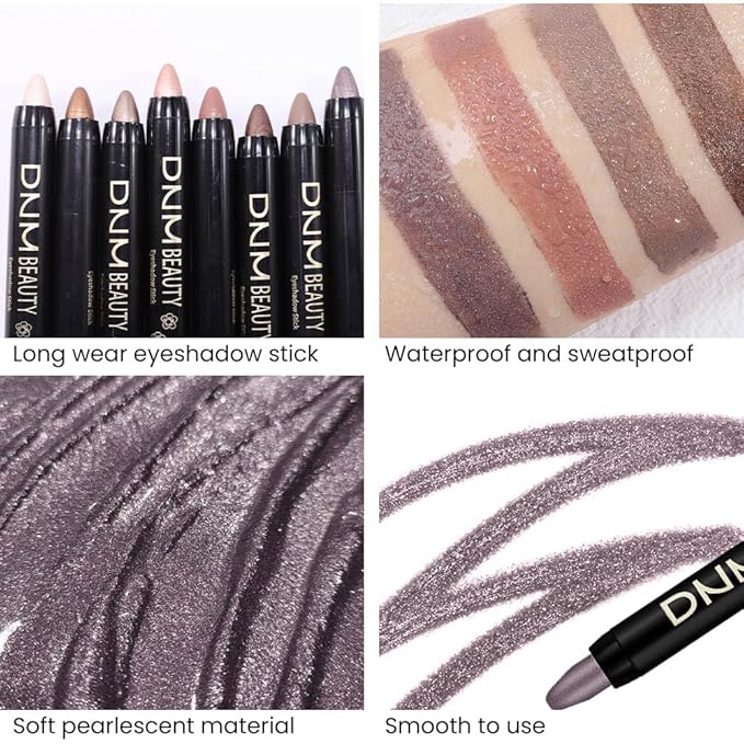 evpct 2Pcs Cream Eyeshadow Sticks Set for Eyes Waterproof, Cocoa Shimmer & Smoky Amethyst Shimmer Matte Eye shadow Stick Pencil Pen Bulk sombras en crema para ojos 21+24