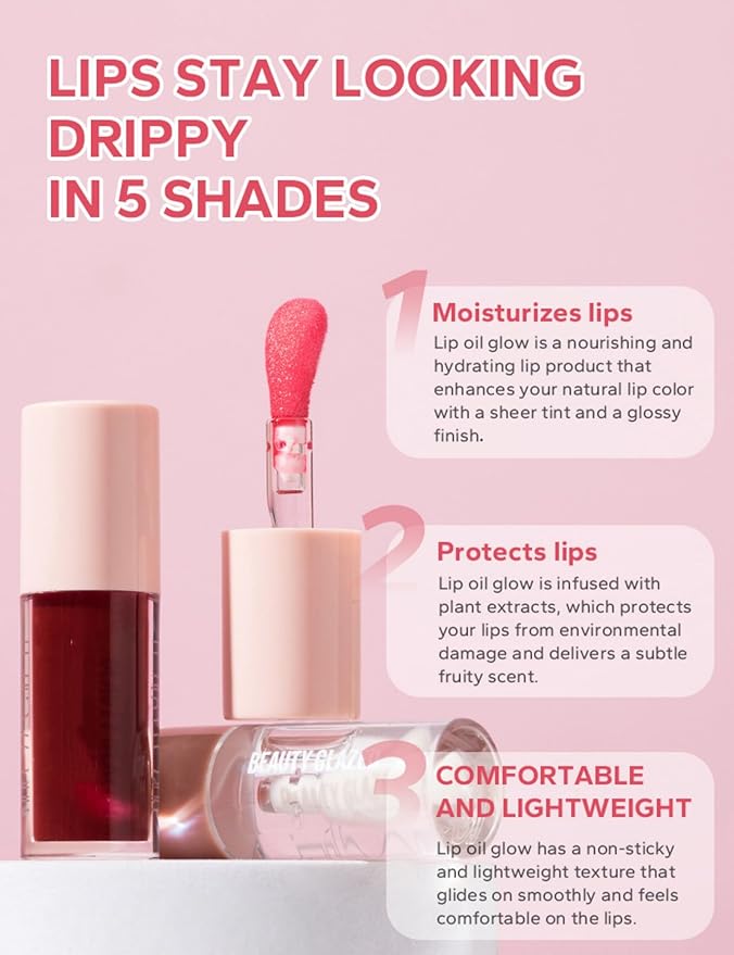 MAEPEOR Black Sugar Glossy Lipgloss 5 Colors Nourishing High-shine Glossy Lipgloss Luscious-colors Non-Sticky Shine Glossy Lipgloss (Black Sugar)