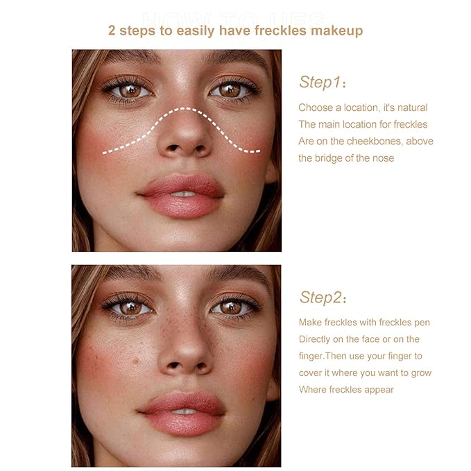 Freckle Pen 2 Colors Waterproof Lasting Natural Like 0.17 Fl Oz