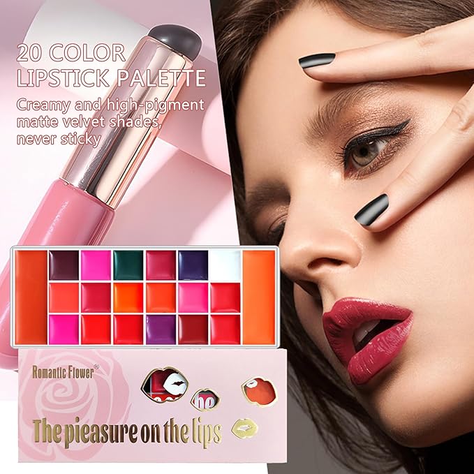 Long-Lasting Hydrating Lipgloss Makeup Sets for Girls and Women Waterproof Non-Sticky Lip Gloss Lip Stain Lipcolor with Soft Brush - Teen Girl Gifts Trendy Stuff and Instant Shine