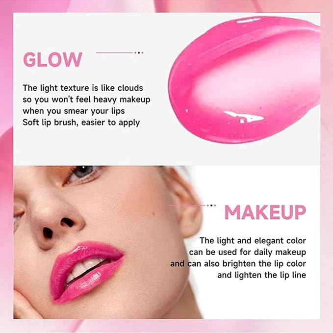 Magic Color Changing Lip Oil,Plumping Glimmer Color Changing Lip
