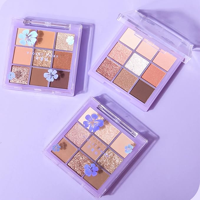 Violet Fairy 9 Color Eyeshadow Palette, Warm Neutrals