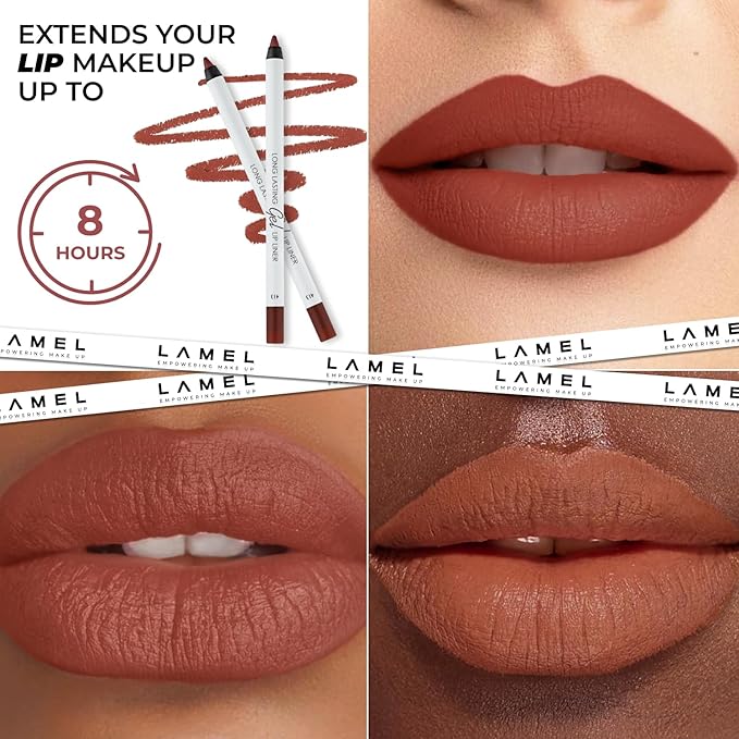 Matte Gel Lip Liner Pencil | Weightless & CreamyTexture - Sharpenable - Longwear & Waterproof - High Pigmented & Flawless Finish - Cruelty-free & Paraben-Free - 413, 1,7g/0.05oz. (Chilli)