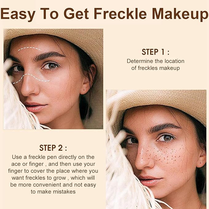 Freckle Pen, Freckle Makeup Pen for Face, Waterproof Skin (Chestnut)