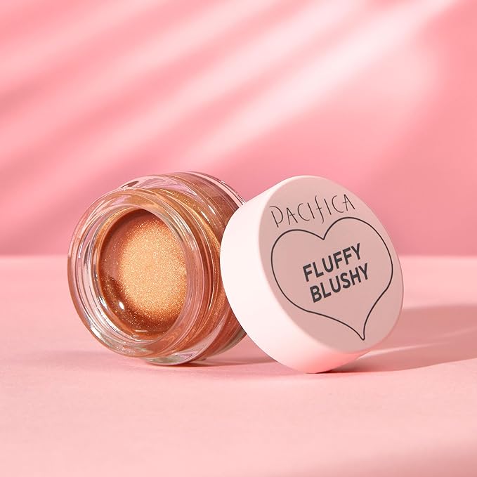Pacifica Fluffy Blushy Cream Blush – Face Makeup - Fluffy Soft Pink 2-in-1 Whipped Blush for Cheeks & Lips, Air-Whipped Mousse Texture, Hydrating Vegan Collagen, Buildable Dewy Color Clean Beauty