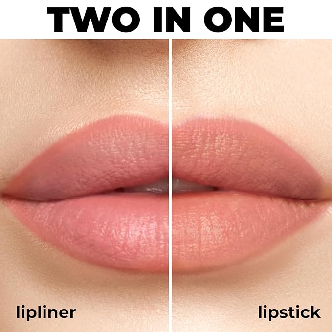 Matte Gel Lip Liner Pencil | Weightless & CreamyTexture - Sharpenable - Longwear & Waterproof - High Pigmented & Flawless Finish - Cruelty-free & Paraben-Free, 401, 1,7g/0.05oz. (Coral)