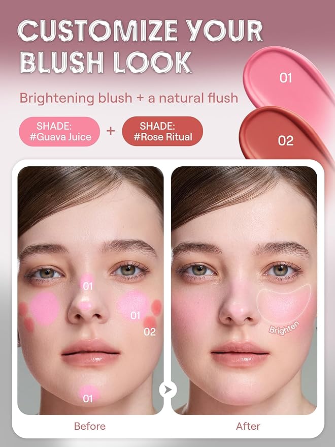 SHEGLAM Buttery Bliss Blush Stick Cream Milk Makeup Blush-Rose Ritual