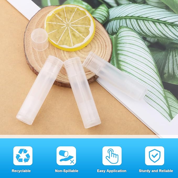 50 Pcs 5. Twist-up Lip Balm Tubes,Empty Plastic Lip 5g