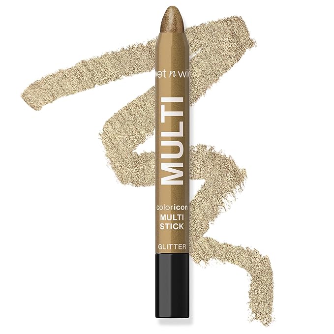 wet n wild Color Icon Cream Eyeliner Eyeshadow DMulti-Stick, Moisturizing, Nourishing Velvety Cream-to-Powder Buildable & Blendable Formula, Cruelty-Free & Vegan - Golden Rush Hour