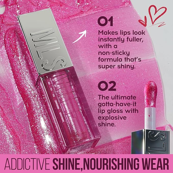 Mirror Glitter Lipstick, Sparkling Shimmer High Pigment Waterproof Long Lasting Lip Gloss, Shimmer Moisturizer Lip Gloss, Diamond Shiny Bold Glow Lip Stain for Lip Makeup (C12, 0.11 fl.oz)