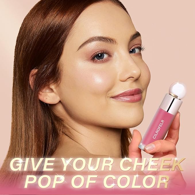 Cilrofelr Dewy Liquid Blush, Soft Cream Liquid Blush Rosy Mauve)