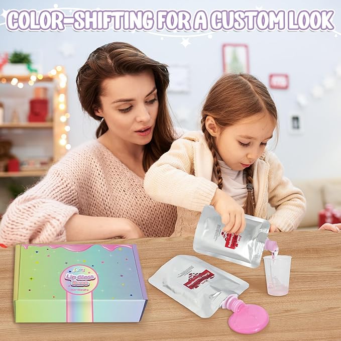 JCOOS Lip Gloss Base, Color Changing Lip Oil, Lipgloss Base, 2PCS 3.5 Ounce Lip Gloss Base Clear, Glossy, Moisturizing Lipstick for Women, Lip Glow Oil, Diy Lip Gloss Making Kit Make Your Own Beginner