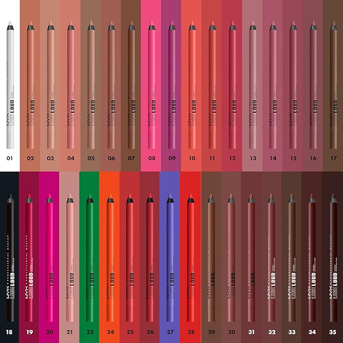 NYX PROFESSIONAL MAKEUP Line Loud Lip Liner, Longwear and Pigmented Lip Pencil with Jojoba Oil & Vitamin E - Make A Statement