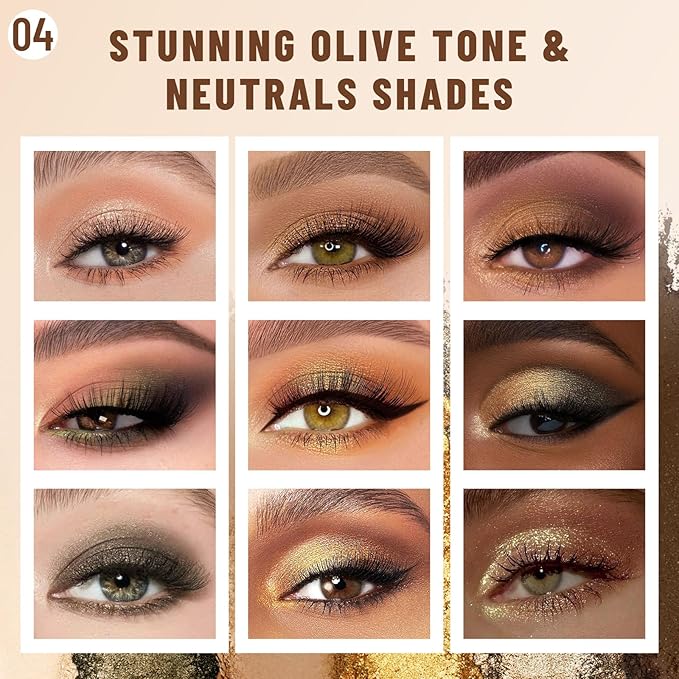 2PCS 6 Colors Mini Naked Eyeshadow Palette Makeup with Brush Set Neutral Nude Eye Shadow Brown & Olive-colored Matte Shimmer Make Up Pallet with Mirror Highly Pigmented Travel Size Gift Kit