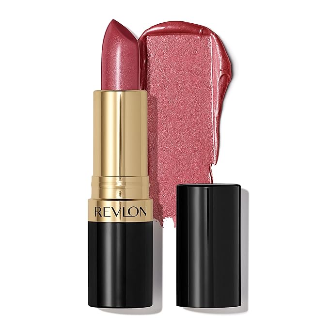 Revlon Super Lustrous Lipstick, Creamy Formula For Soft, Fuller-Looking Lips, Moisturized Feel, 610 Goldpearl Plum, 0.15 oz