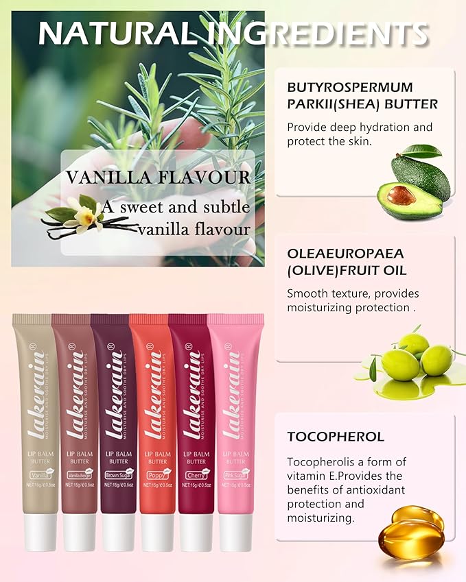 Lip Butter Balm Chrrey, Hydrating Tinted Butter Lip